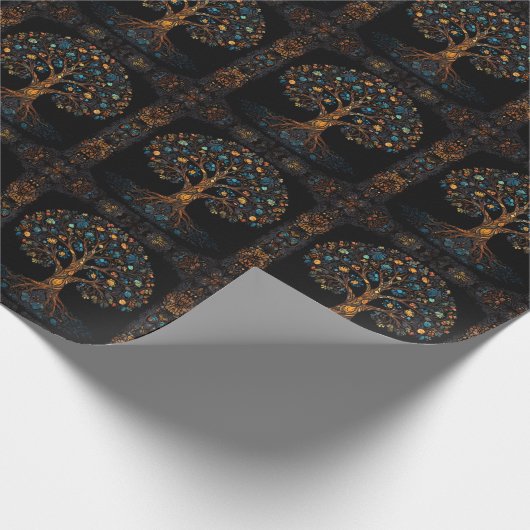 Der verzauberte Mosaikbaum Geschenkpapier (Ecke)