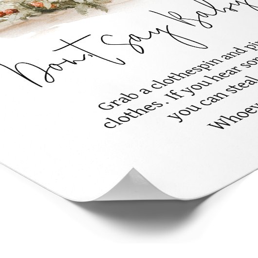 Der verzauberte Pilzwald sagt kein Baby Poster (Ecke)