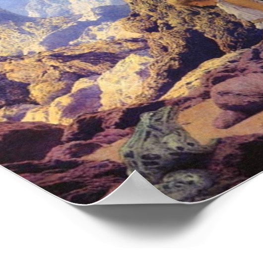 Der verzauberte Prinz von Maxfield Parrish Poster (Ecke)