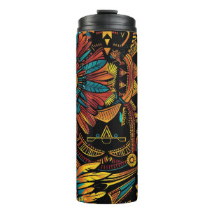 Der verzauberte Saphir "Aztec Dream", isolierter T Thermosbecher