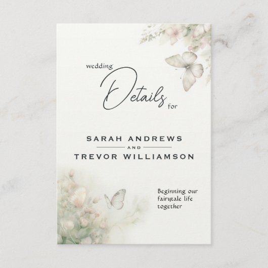 Der verzauberte Schmetterlingsgarten Begleitkarte (Vorderseite)