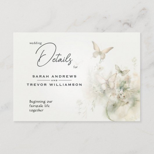 Der verzauberte Schmetterlingsgarten Begleitkarte (Vorderseite)