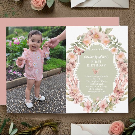 Der verzauberte Schmetterlingsgarten jedes Alters Einladung