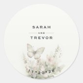 Der verzauberte Schmetterlingsgarten Runder Aufkleber (Vorderseite)