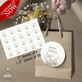 Der verzauberte Schmetterlingsgarten Runder Aufkleber