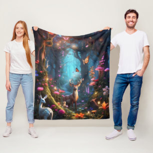Der verzauberte Wald, eine mystische Oase Fleecedecke