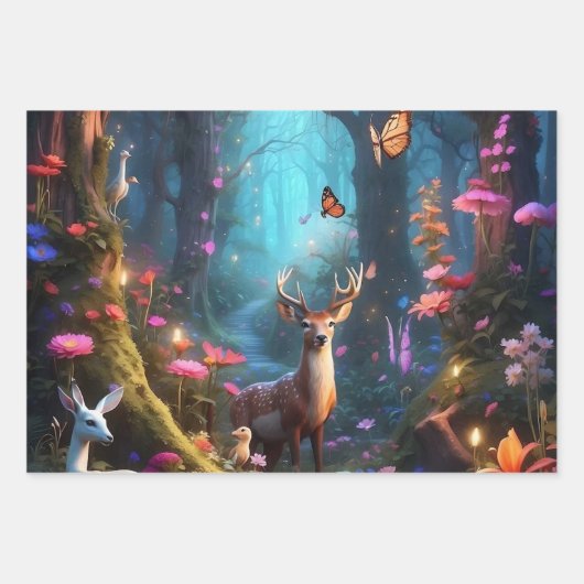 Der verzauberte Wald - eine mystische Oase Geschenkpapier Set (Vorderseite)