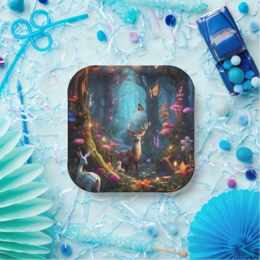 Der verzauberte Wald - eine mystische Oase Pappteller (Party)