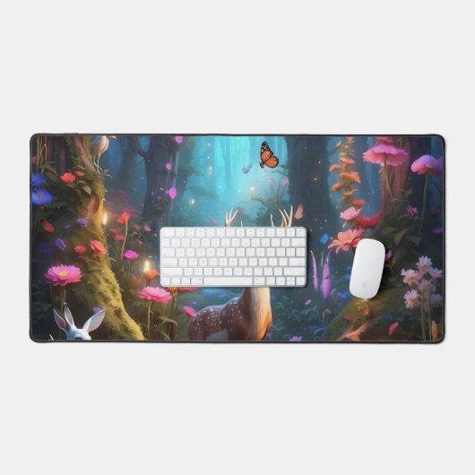 Der verzauberte Wald - eine mystische Oase Schreibtischunterlage (Tastatur & Maus)