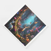 Der verzauberte Wald - eine mystische Oase Serviette (Ecke)