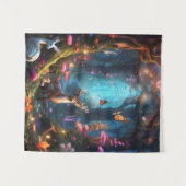 Der verzauberte Wald - eine mystische Oase Wandteppich (Vorderseite (Horizontal))