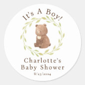 Der verzauberte Wald ist ein Junge Runder Aufkleber (Vorderseite)