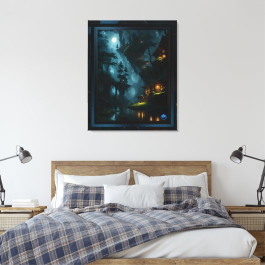 Der verzauberte Wald von Coi von Xzendor7 Leinwanddruck (Insitu (Schlafzimmer))