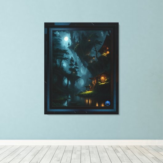 Der verzauberte Wald von Coi von Xzendor7 Leinwanddruck (Insitu (Holzboden))