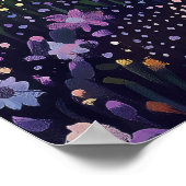 Der verzauberte Waldbaum im Stile eines Pointillil Poster (Ecke)