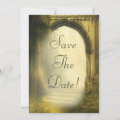 Der verzauberte Waldbogen Save the Date Einladung (Vorderseite)