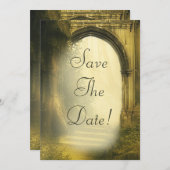 Der verzauberte Waldbogen Save the Date Einladung (Vorne/Hinten)
