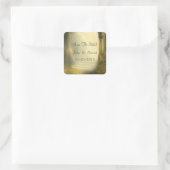 Der verzauberte Waldbogen Save the Date Quadratischer Aufkleber (Tasche)