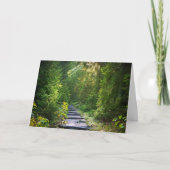 Der verzauberte Waldweg grün Karte (Vorderseite)