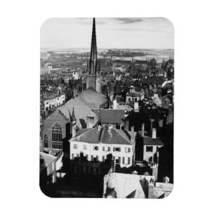 Der verzierte Helm einer Kirche in Boston Magnet
