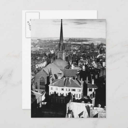 Der verzierte Helm einer Kirche in Boston Postkarte (Vorne/Hinten)