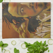 Der verzweifelte Mann Geschirrtuch (Gefaltet)