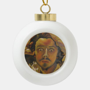 Der verzweifelte Mann Keramik Kugel-Ornament