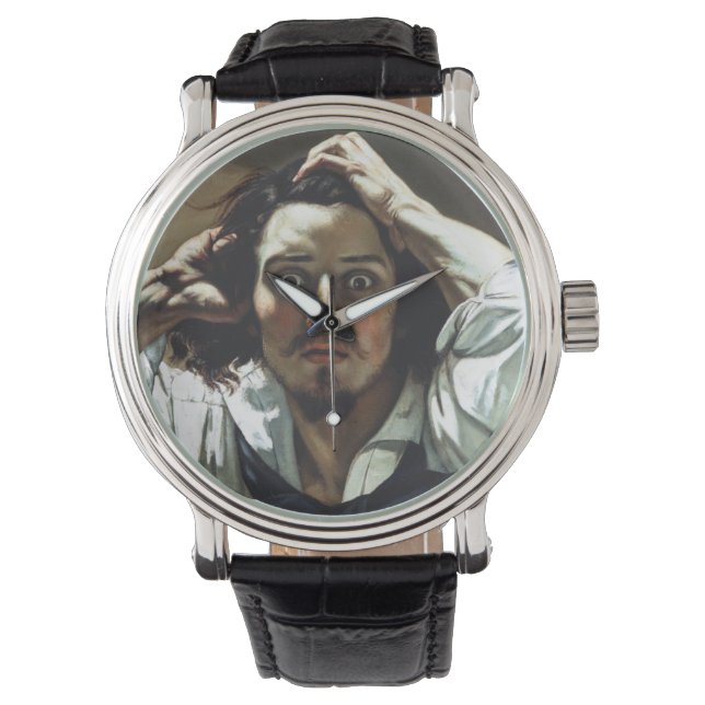 Der verzweifelte Mann von Gustave Courbet Armbanduhr (Vorderseite)