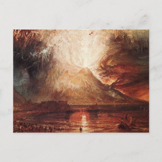 Der Vesuv in Eruption von J.M.W. Turner Postkarte (Vorderseite)