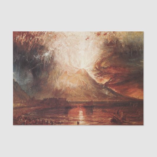 Der Vesuv in Eruption von J.M.W. Turner Seidenpapier (Vorderseite)