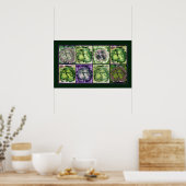 Der vielleicht grüne Hibiskus Poster (Küche)