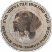 Der vielseitige Jagdhundebüt Aufkleber (Vorderseite)