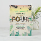 Der VIER Dschungel-laden 4. Einladung (Stehend Vorderseite)