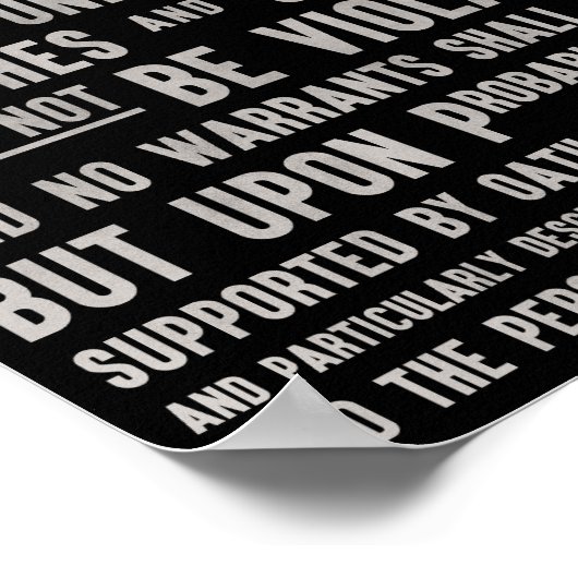 Der vierte Änderungsantrag zum Recht auf Privatsph Poster (Ecke)