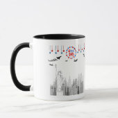 Der vierte Glanz schwarz und weiß Tasse (Links)
