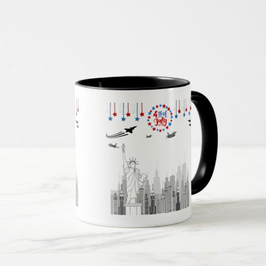 Der vierte Glanz schwarz und weiß Tasse (VorderseiteRechts)
