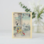 Der vierte Monat von Mizuno, Toshikata Ukiyoe Postkarte (Stehend Vorderseite)