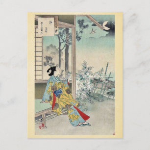 Der vierte Monat von Mizuno, Toshikata Ukiyoe Postkarte