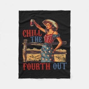 Der vierte Retro 4. Juli Patriotische Frauen 1 Fleecedecke
