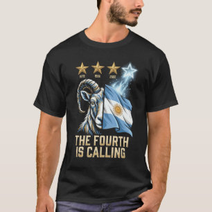 Der Vierte Ruft Argentinien Fan schwarz T-Shirt
