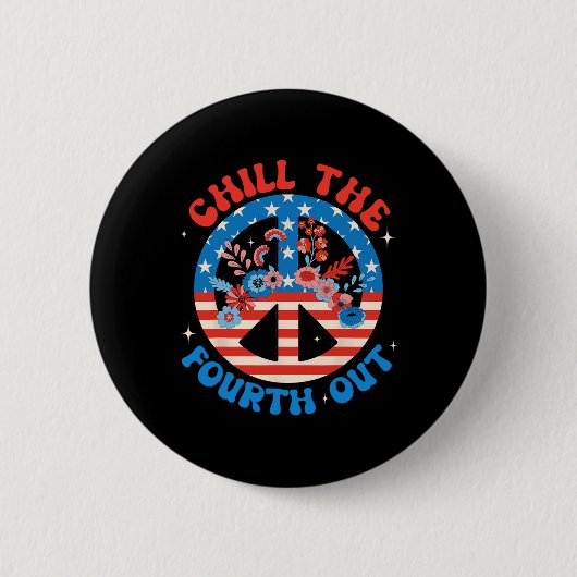 Der vierte vierte 4. Juli Patriotische Unabhängigk Button (Vorderseite)