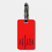 Der View_Luggage-Tag Gepäckanhänger (Rückseite vertikal)