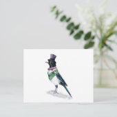 Der Viktorianische Magpie-Vogel Postkarte (Stehend Vorderseite)