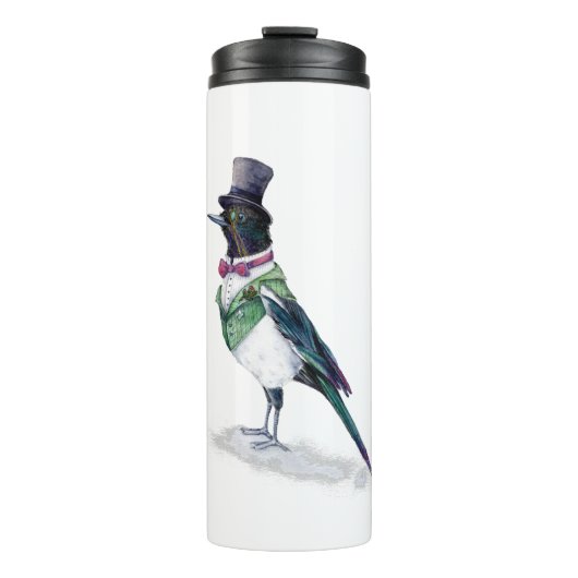 Der Viktorianische Magpie-Vogel Thermosbecher (Vorderseite)