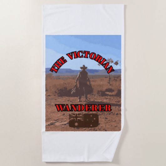 Der Viktorianische Wanderer Strandtuch (Vorderseite)