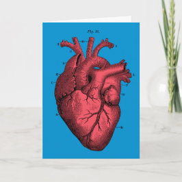 Der Vintage anatomische Tag Herzvalentines Feiertagskarte
