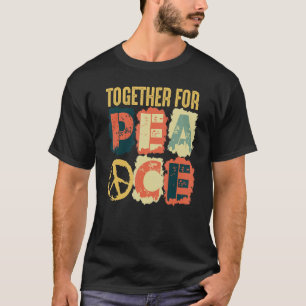 Der Vintage beängstigende Internationale Friedenst T-Shirt