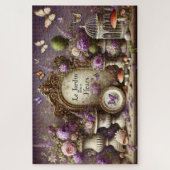 Der Vintage-Blumenschmetterlingsgarten Puzzle (Vertikal)