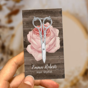 Der Vintage Haar-Stylist Scissor u. das Visitenkarte