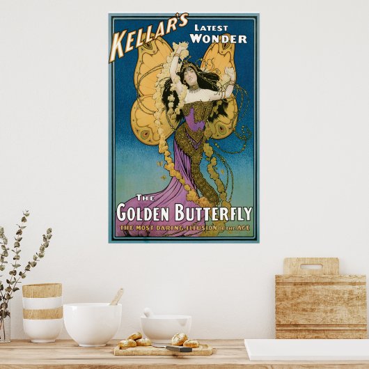 Der Vintage Kellar-Schmetterling Poster (Küche)